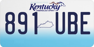 KY license plate 891UBE