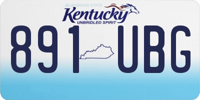 KY license plate 891UBG