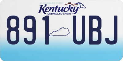 KY license plate 891UBJ