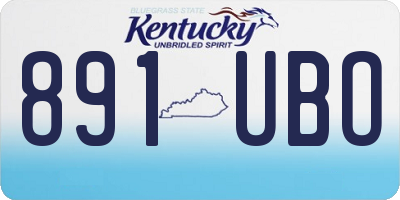 KY license plate 891UBO