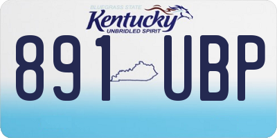 KY license plate 891UBP