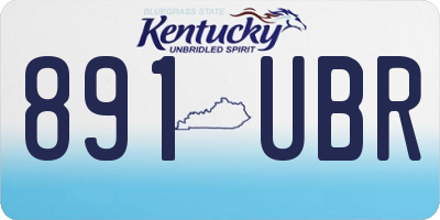 KY license plate 891UBR