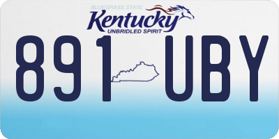 KY license plate 891UBY