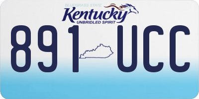KY license plate 891UCC