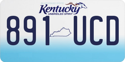 KY license plate 891UCD