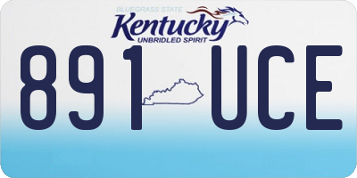 KY license plate 891UCE