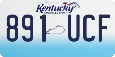 KY license plate 891UCF