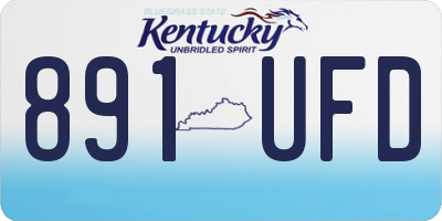 KY license plate 891UFD