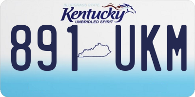 KY license plate 891UKM