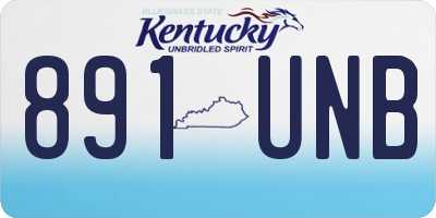 KY license plate 891UNB