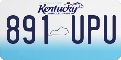 KY license plate 891UPU