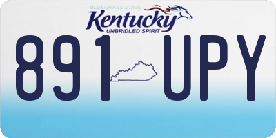 KY license plate 891UPY