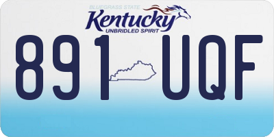 KY license plate 891UQF