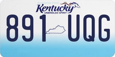 KY license plate 891UQG