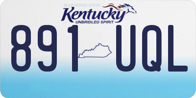 KY license plate 891UQL