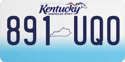 KY license plate 891UQO