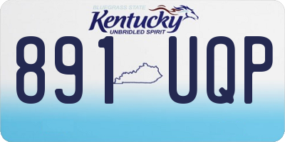 KY license plate 891UQP