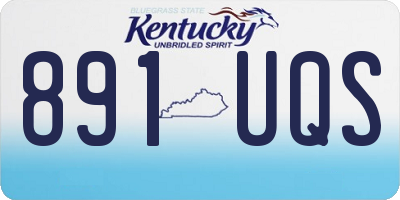 KY license plate 891UQS