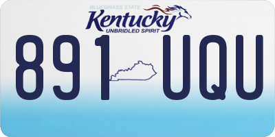 KY license plate 891UQU