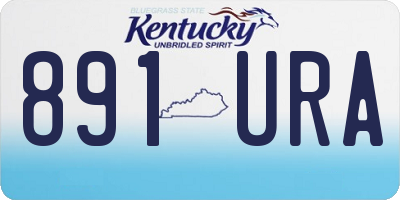 KY license plate 891URA