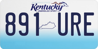 KY license plate 891URE