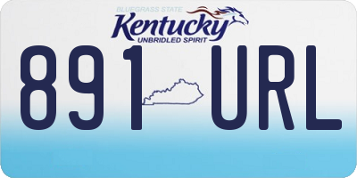 KY license plate 891URL