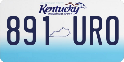 KY license plate 891URO