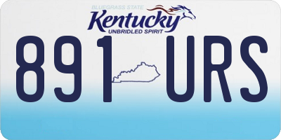 KY license plate 891URS