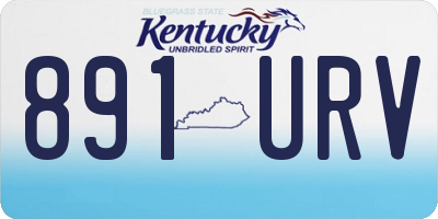 KY license plate 891URV