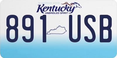 KY license plate 891USB