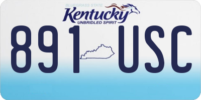 KY license plate 891USC