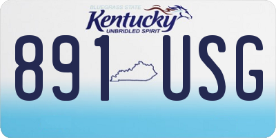 KY license plate 891USG