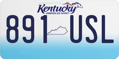 KY license plate 891USL
