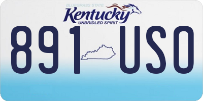 KY license plate 891USO