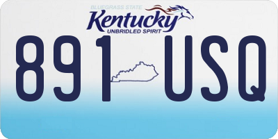 KY license plate 891USQ