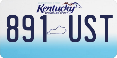 KY license plate 891UST