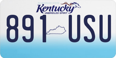 KY license plate 891USU