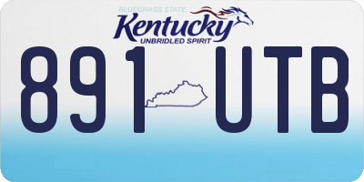 KY license plate 891UTB