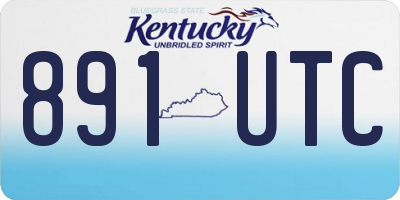 KY license plate 891UTC