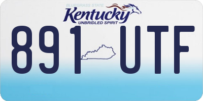 KY license plate 891UTF