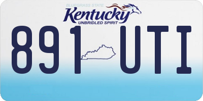 KY license plate 891UTI