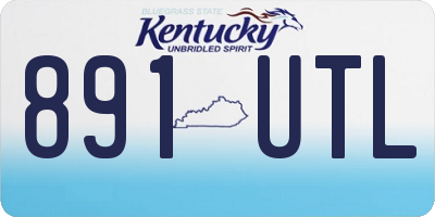KY license plate 891UTL