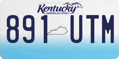 KY license plate 891UTM