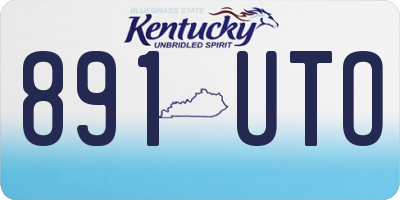 KY license plate 891UTO
