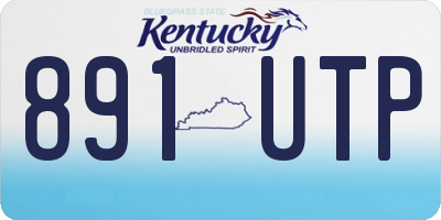KY license plate 891UTP