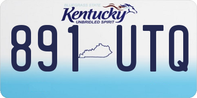 KY license plate 891UTQ