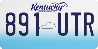 KY license plate 891UTR