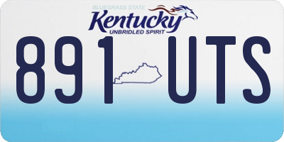KY license plate 891UTS