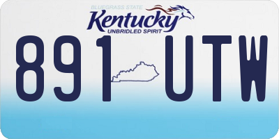 KY license plate 891UTW