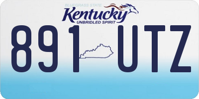 KY license plate 891UTZ